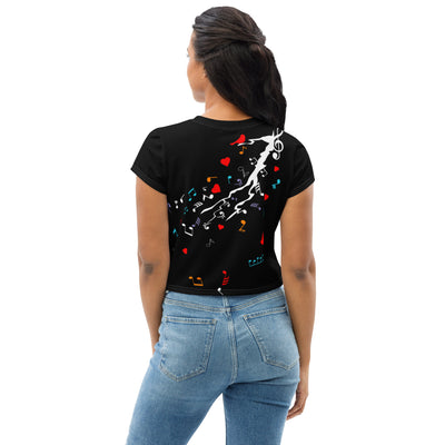 DO RE MI All-Over Print Crop Tee