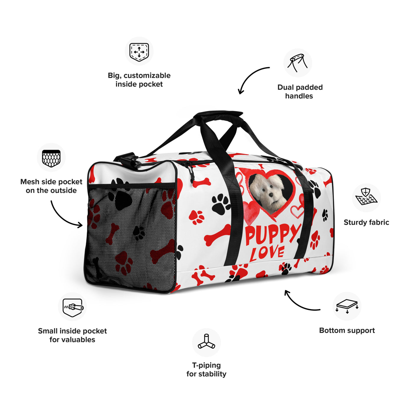 PUPPY LOVE Duffle bag