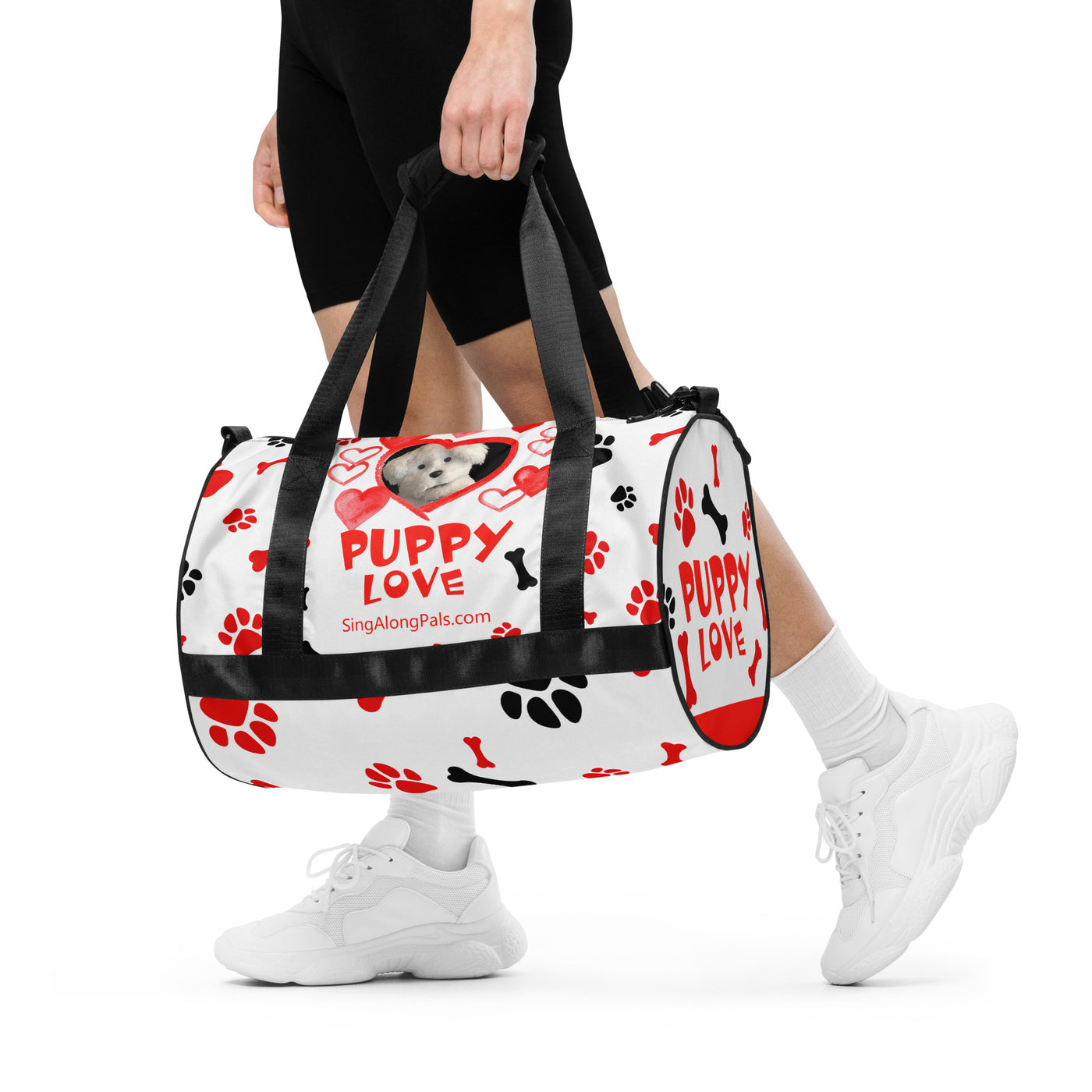 PUPPY LOVE All-over print gym bag