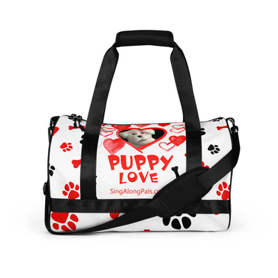 PUPPY LOVE All-over print gym bag