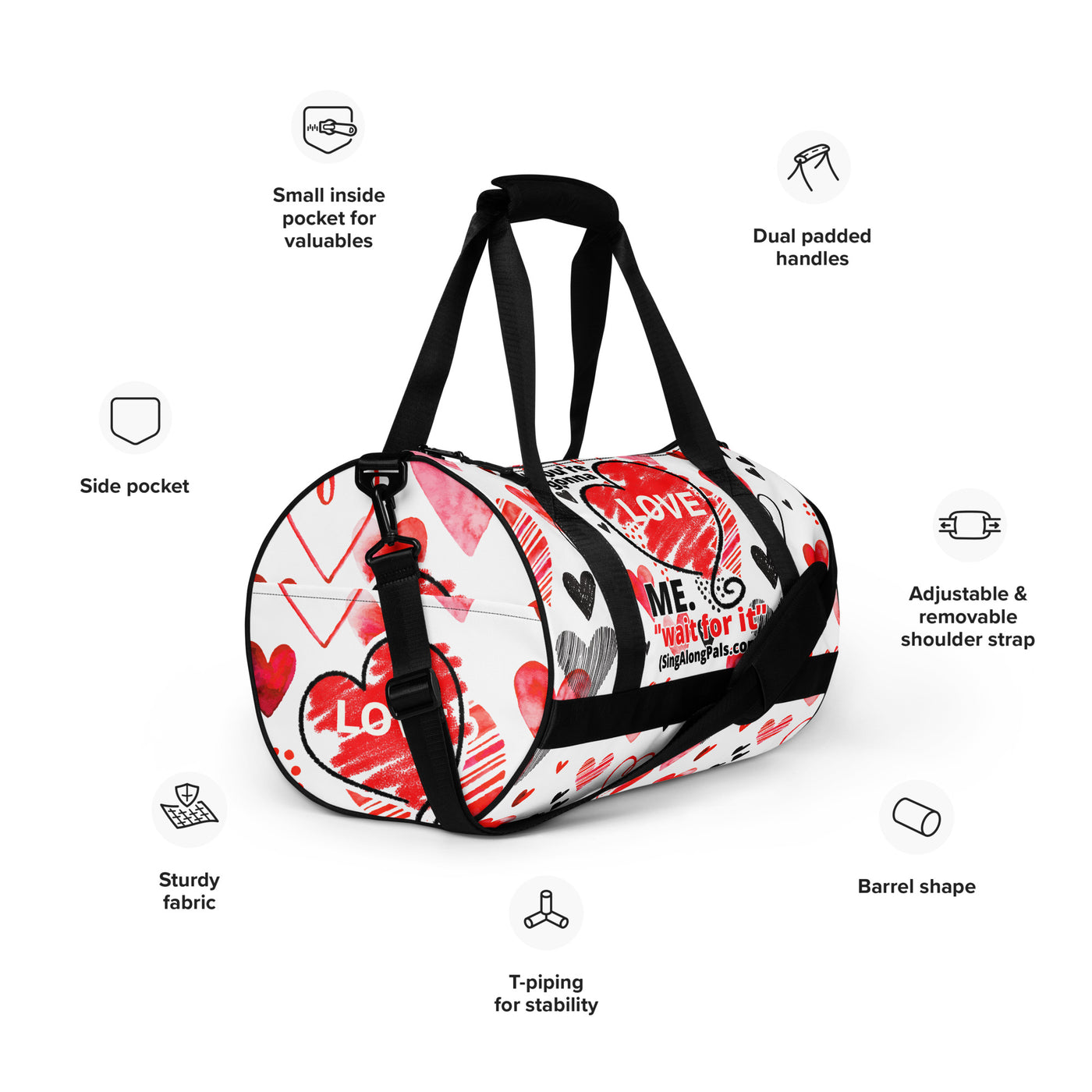 YOURE GONNA LOVE ME All-over print gym bag