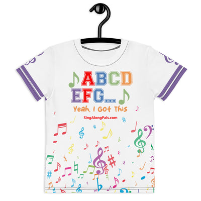 A B C D E F G Kids crew neck t-shirt - SingAlong Pals