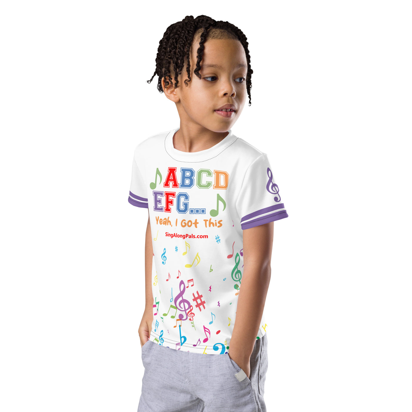 A B C D E F G Kids crew neck t-shirt - SingAlong Pals