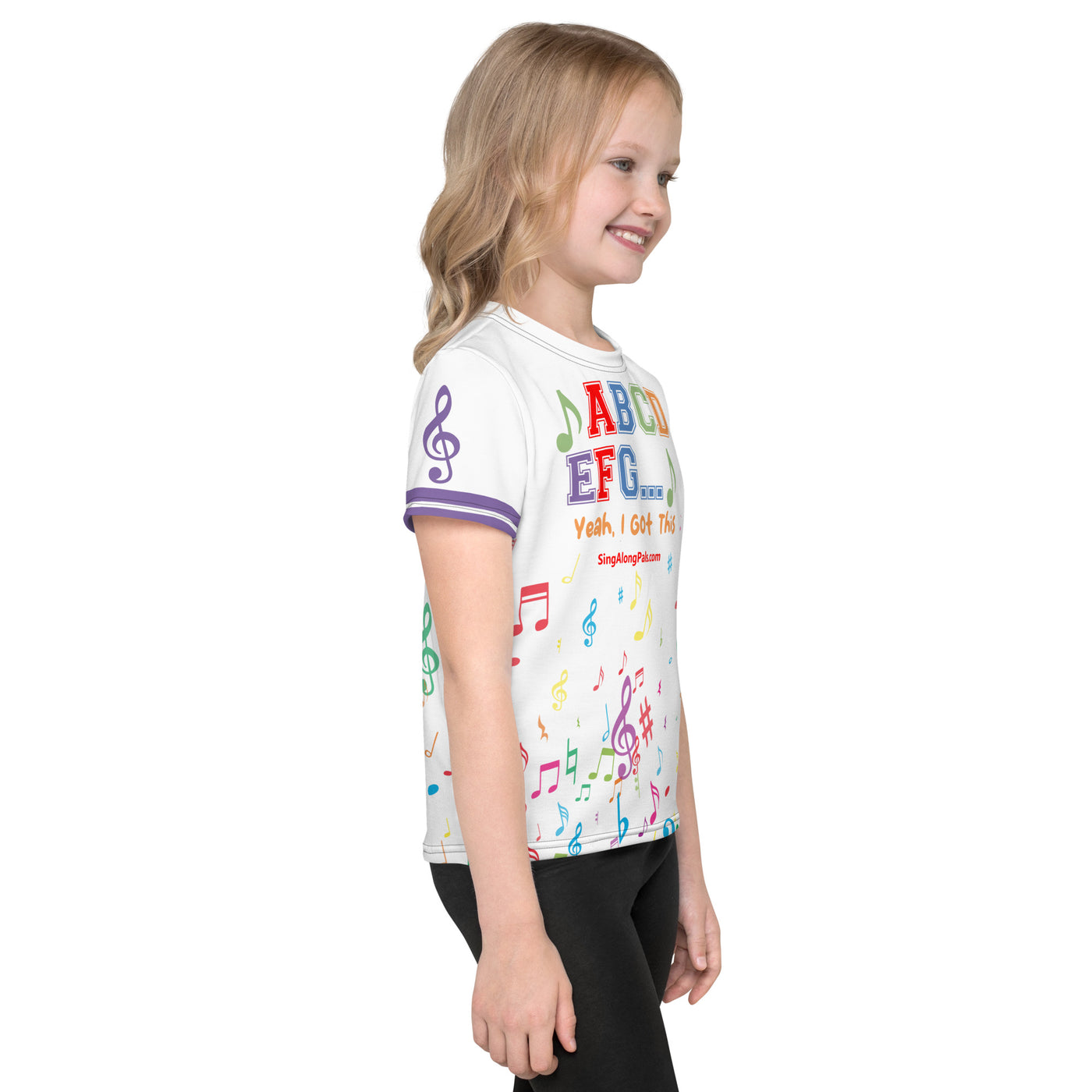 A B C D E F G Kids crew neck t-shirt - SingAlong Pals