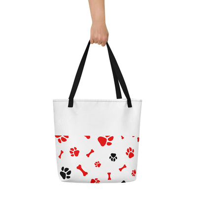 PUPPY LOVE All-Over Print Large Tote Bag