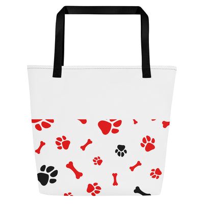 PUPPY LOVE All-Over Print Large Tote Bag