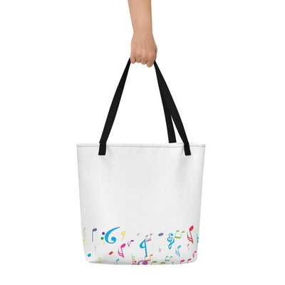 A B C D E F G All-Over Print Large Tote Bag