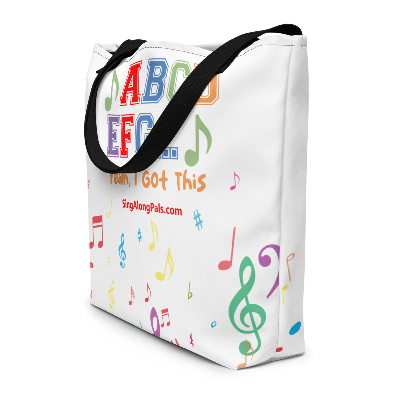 A B C D E F G All-Over Print Large Tote Bag