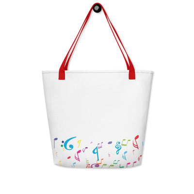 A B C D E F G All-Over Print Large Tote Bag