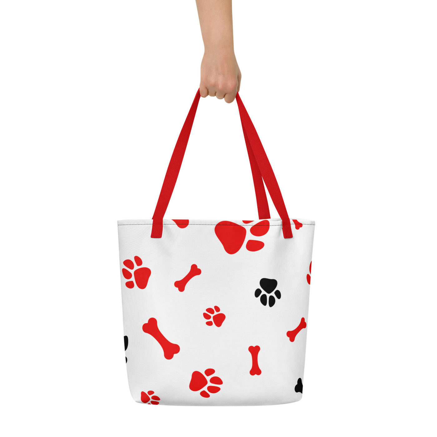 PUPPY LOVE All-Over Print Large Tote Bag