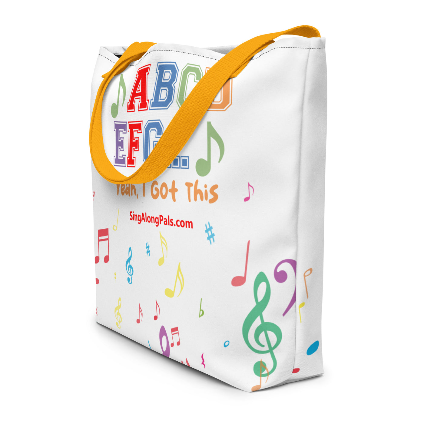 A B C D E F G All-Over Print Large Tote Bag