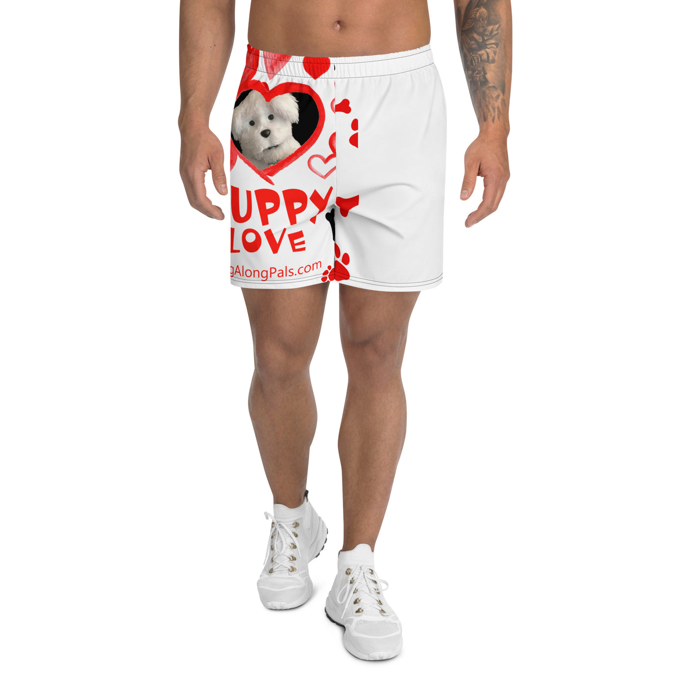 PUPPY LOVE Men's Athletic Long Shorts