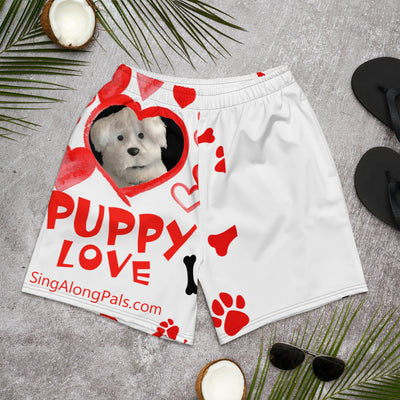 PUPPY LOVE Men's Athletic Long Shorts