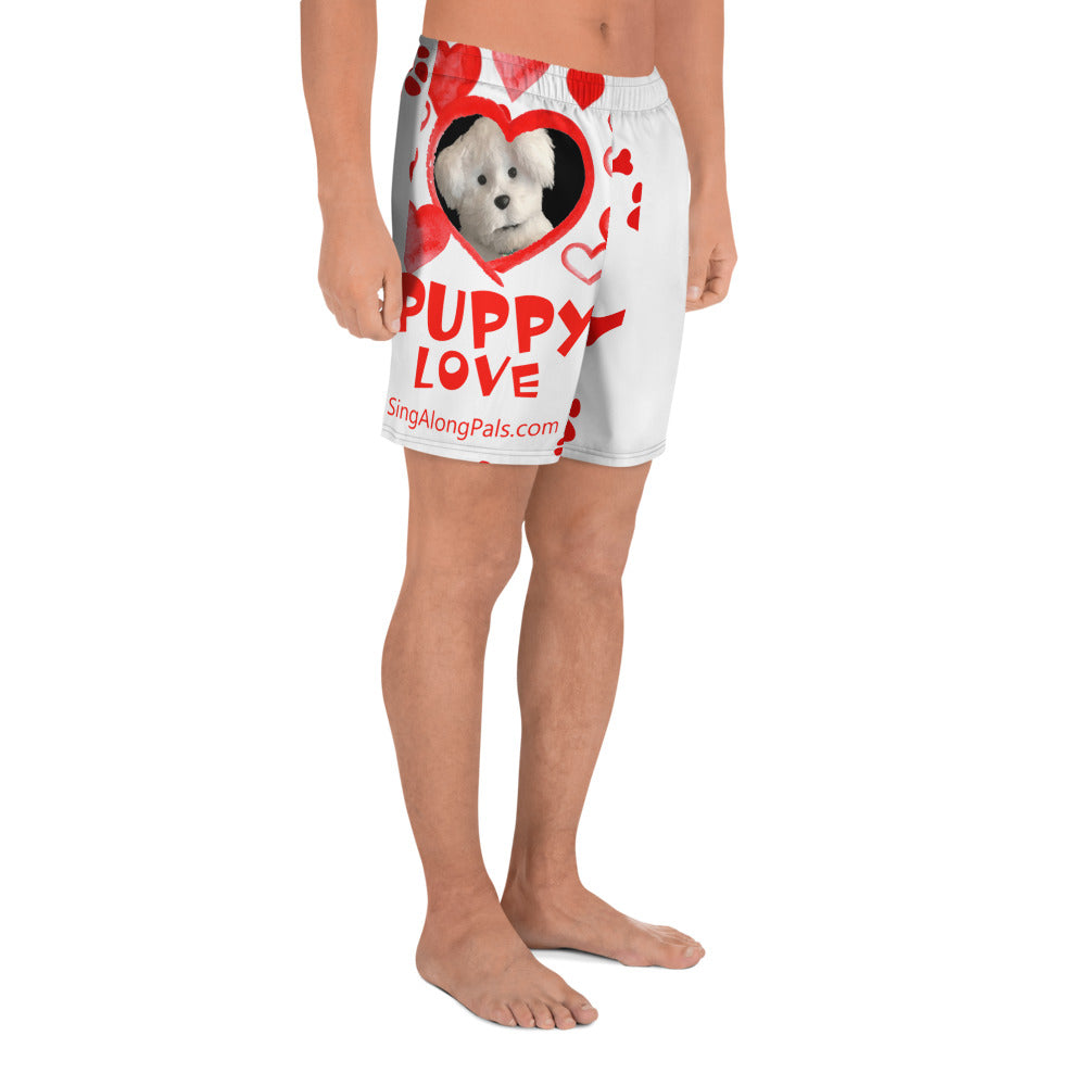 PUPPY LOVE Men's Athletic Long Shorts