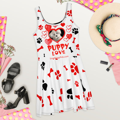 PUPPY LOVE Skater Dress