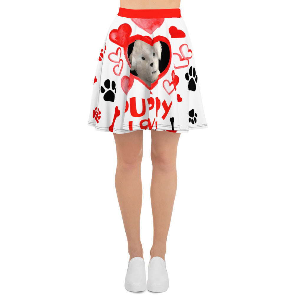 PUPPY LOVE Skater Skirt