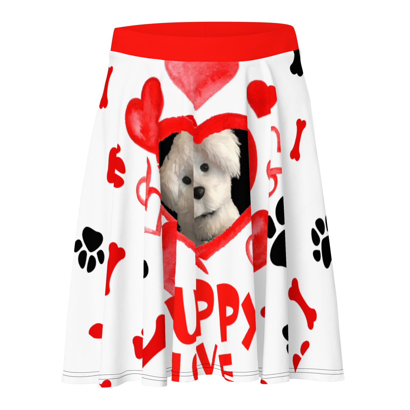 PUPPY LOVE Skater Skirt