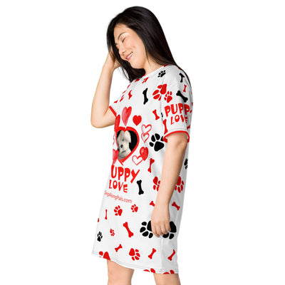 PUPPY LOVE T-shirt dress