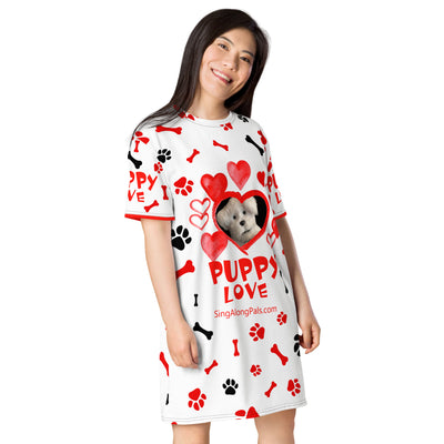 PUPPY LOVE T-shirt dress