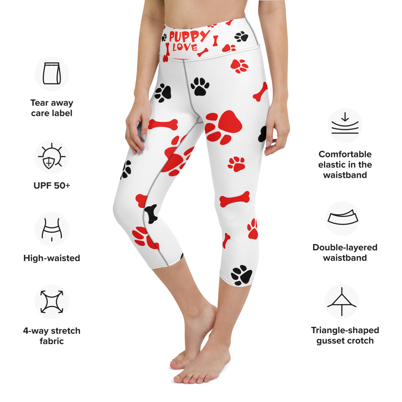 PUPPY LOVE Yoga Capri Leggings