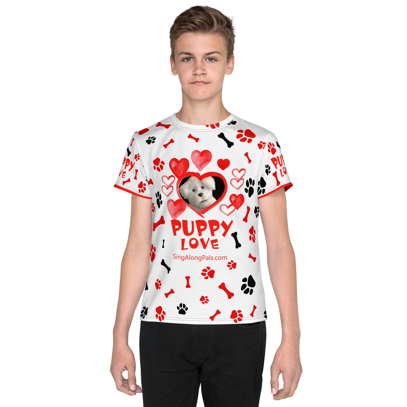 PUPPY LOVE Youth crew neck t-shirt - SingAlong Pals