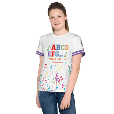 A B C D E F G Youth crew neck t-shirt - SingAlong Pals