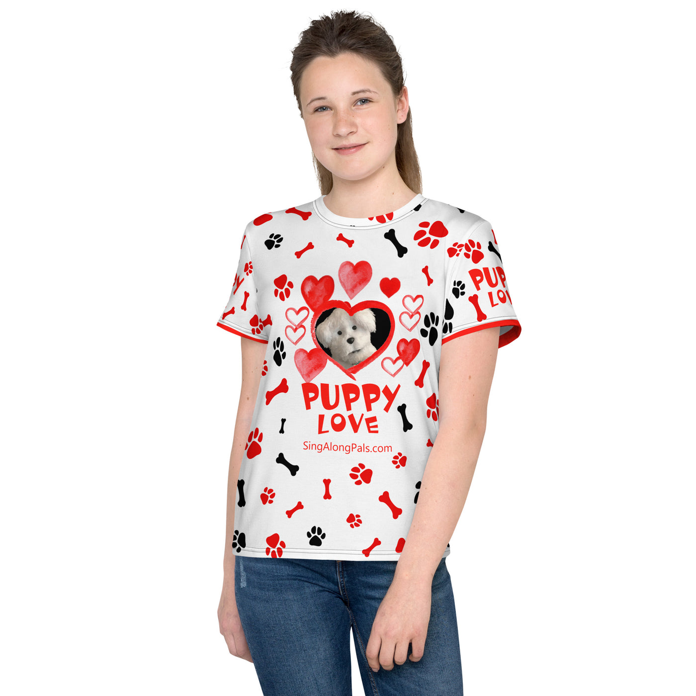 PUPPY LOVE Youth crew neck t-shirt - SingAlong Pals