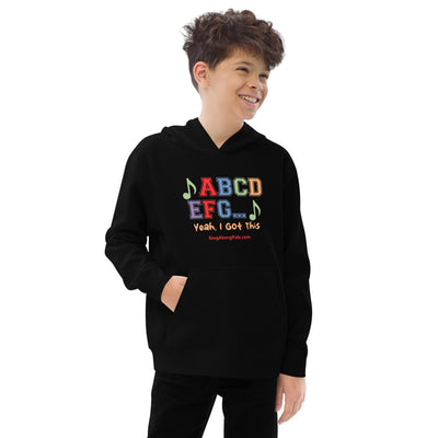 A B C D E F G Kids fleece hoodie - SingAlong Pals