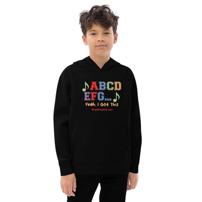 A B C D E F G Kids fleece hoodie - SingAlong Pals