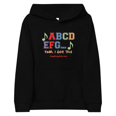 A B C D E F G Kids fleece hoodie - SingAlong Pals