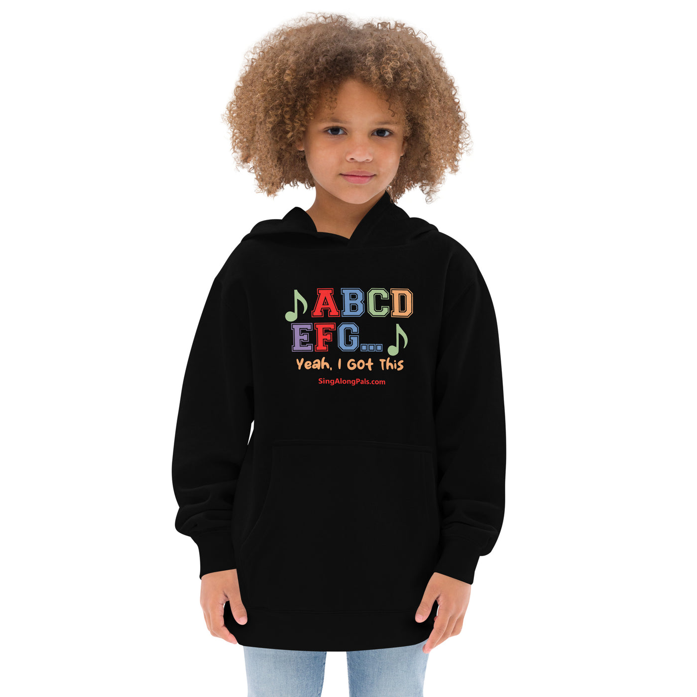 A B C D E F G Kids fleece hoodie - SingAlong Pals