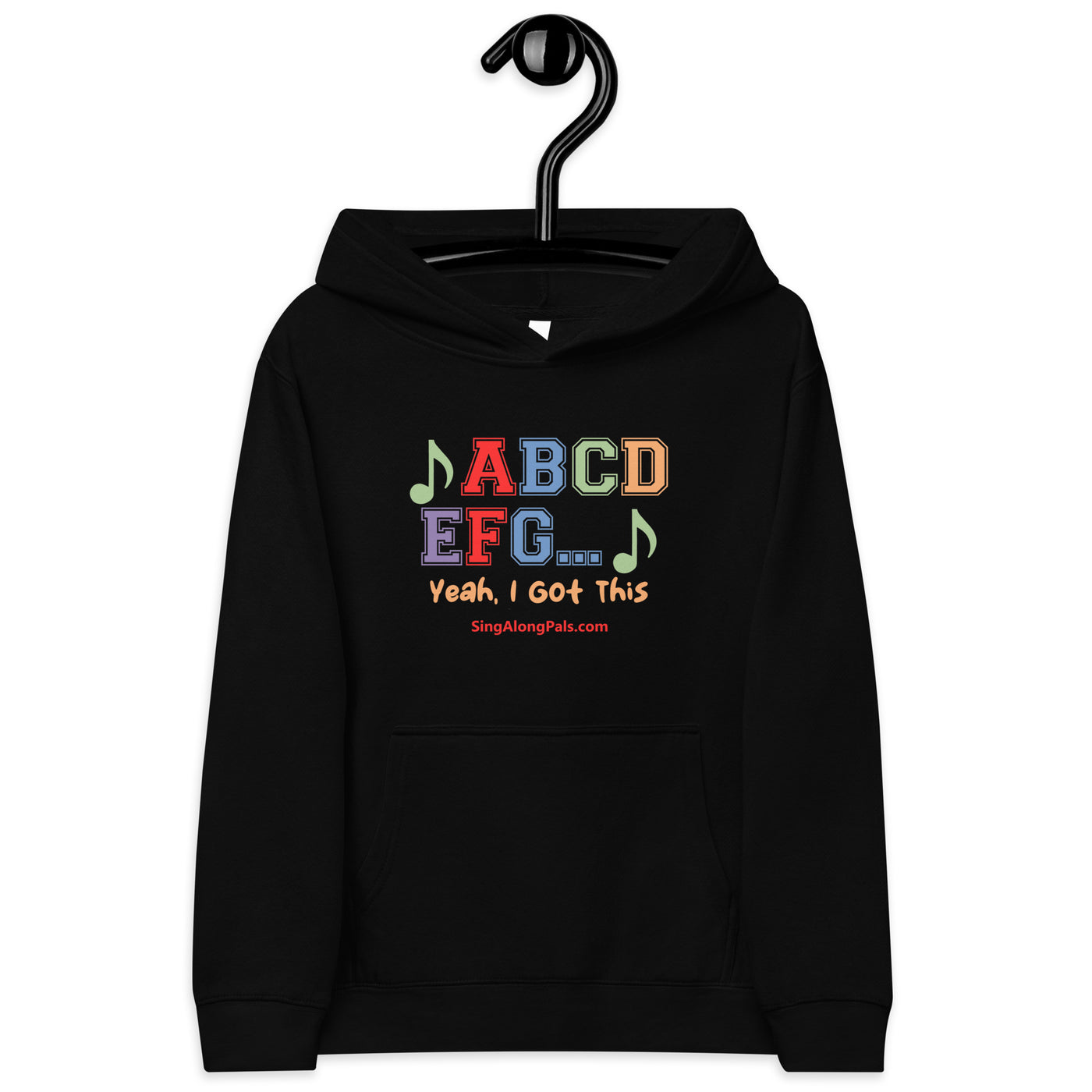 A B C D E F G Kids fleece hoodie - SingAlong Pals