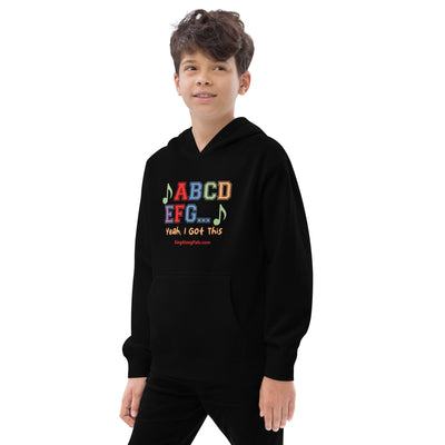 A B C D E F G Kids fleece hoodie - SingAlong Pals