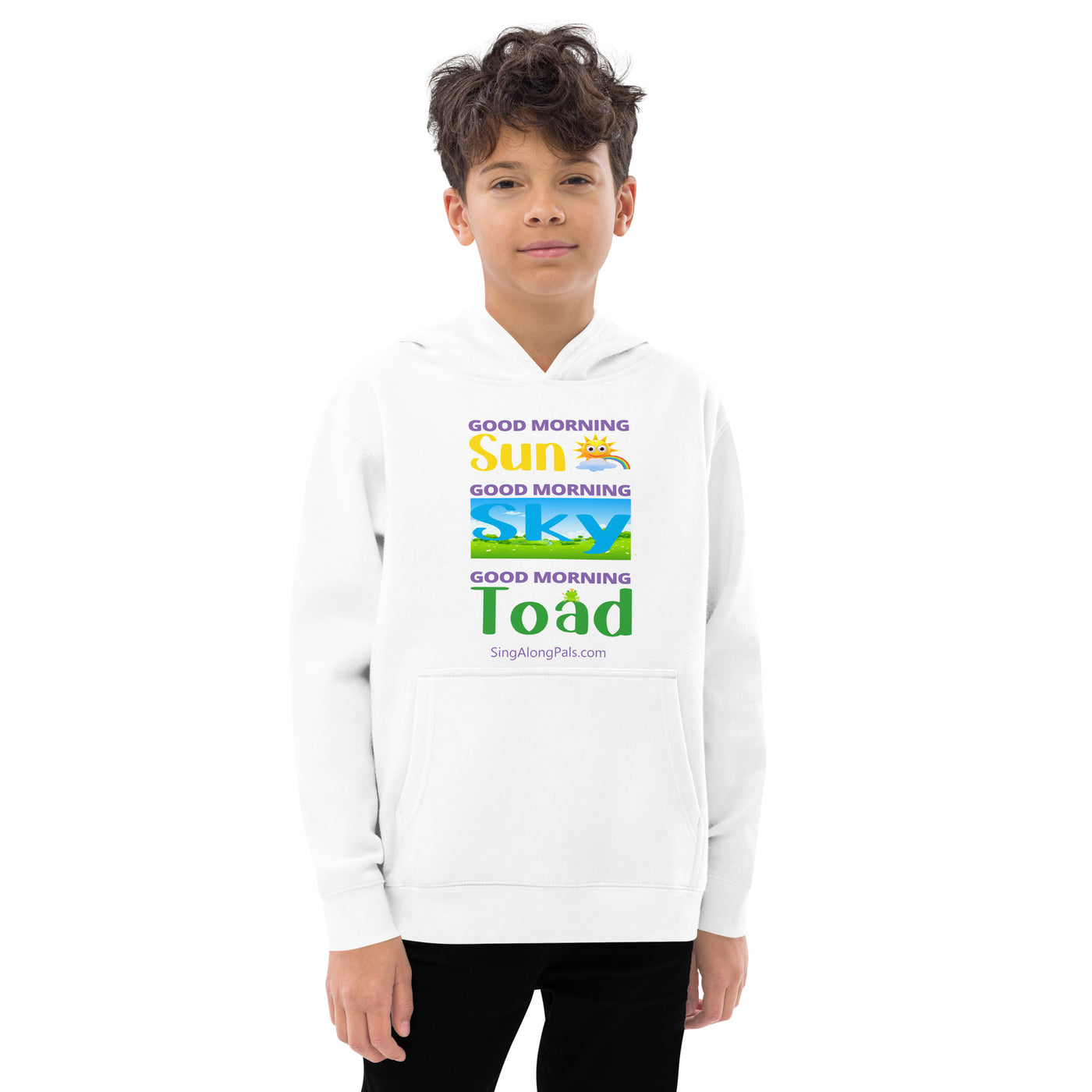 SUN, SKY TOAD Kids fleece hoodie - SingAlong Pals