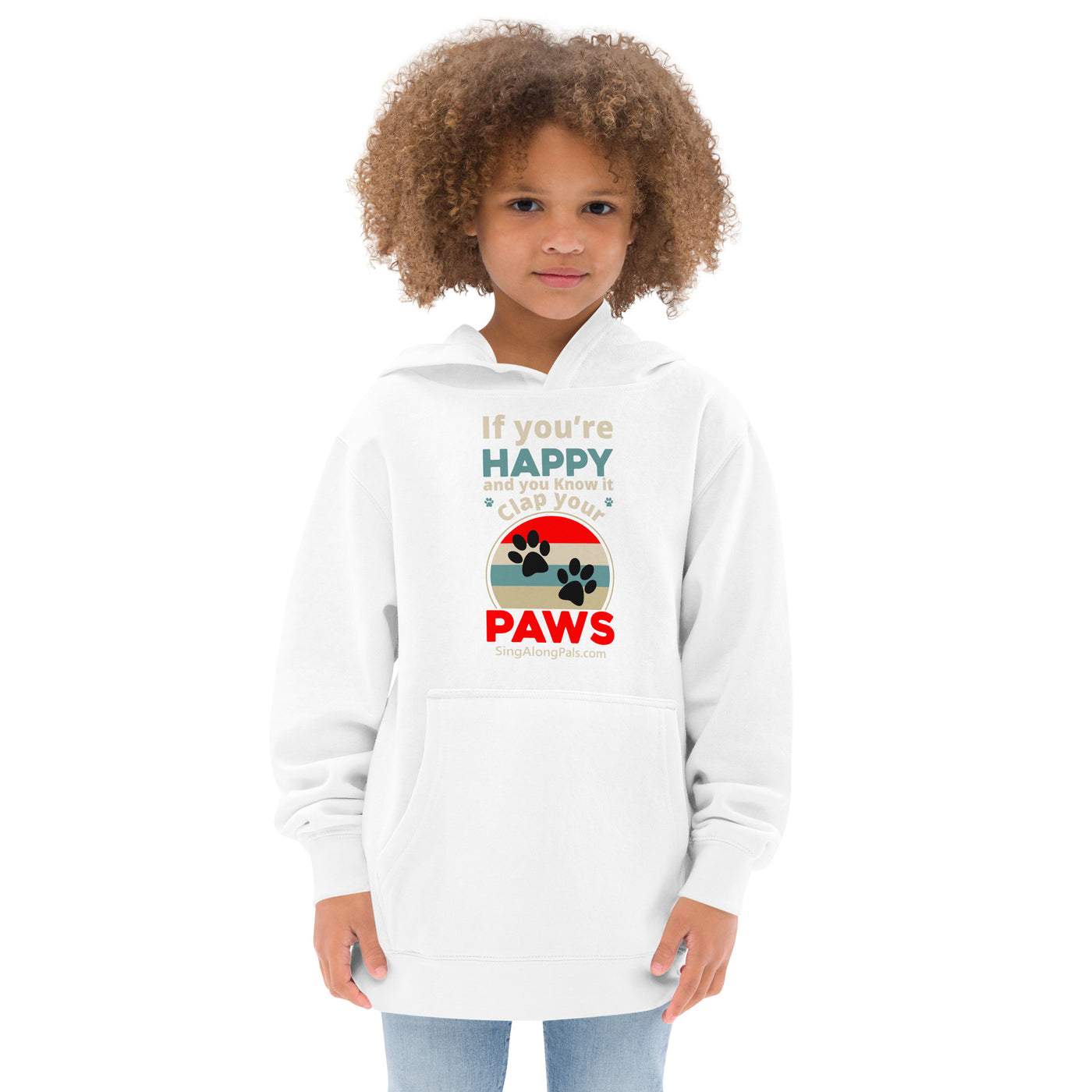 IF YOURE HAPPY Kids fleece hoodie - SingAlong Pals