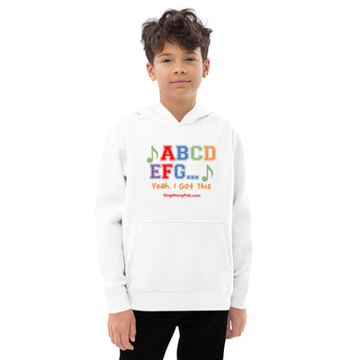 A B C D E F G Kids fleece hoodie - SingAlong Pals