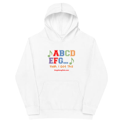 A B C D E F G Kids fleece hoodie - SingAlong Pals