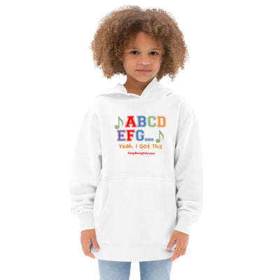 A B C D E F G Kids fleece hoodie - SingAlong Pals