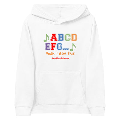 A B C D E F G Kids fleece hoodie - SingAlong Pals