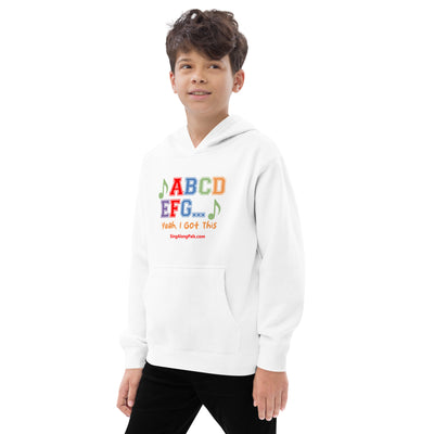 A B C D E F G Kids fleece hoodie - SingAlong Pals