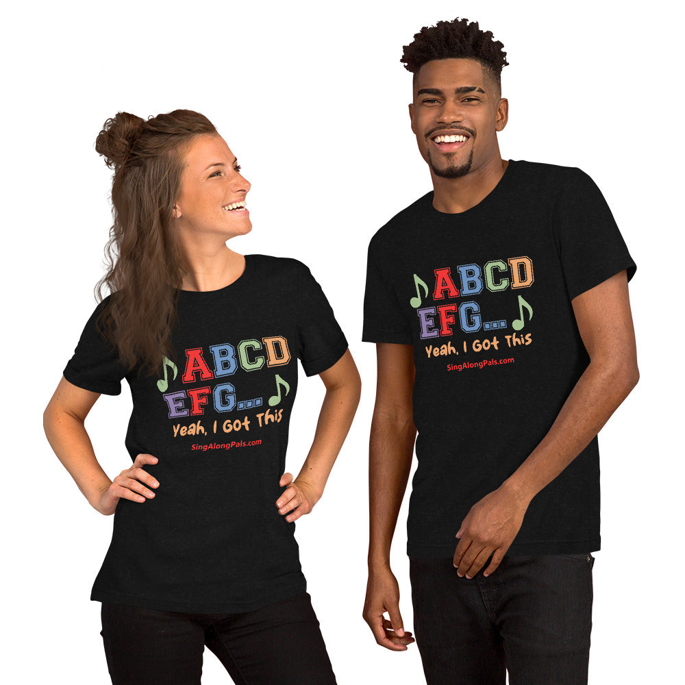 A B C D.. Unisex Staple Tee - A B C D.., Adults - SingAlong Pals