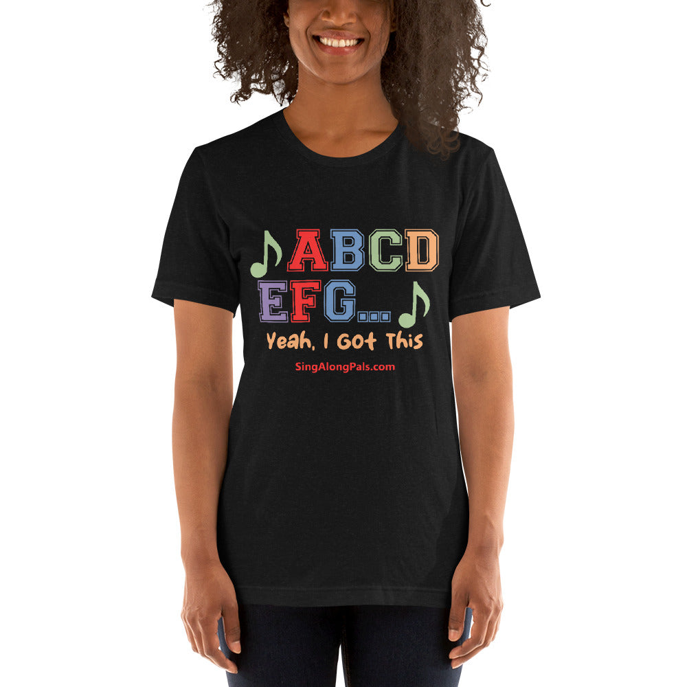 A B C D.. Unisex Staple Tee - A B C D.., Adults - SingAlong Pals