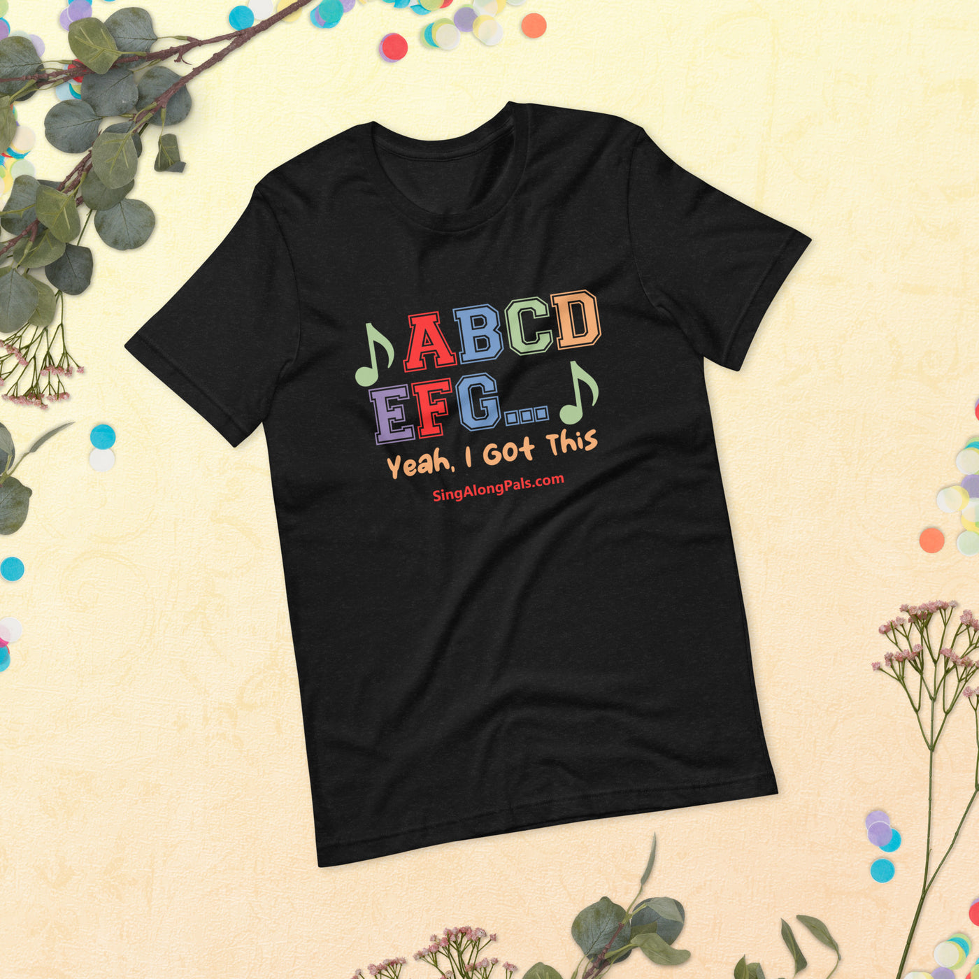 A B C D.. Unisex Staple Tee - A B C D.., Adults - SingAlong Pals