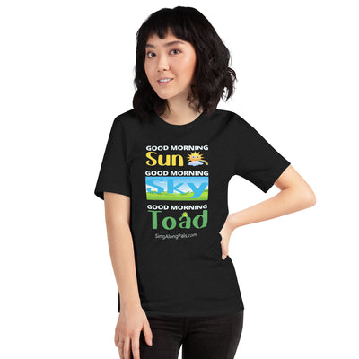 Sun - Sky - Toad.. Unisex Staple Tee - Adults, Sun - sky - toad - SingAlong Pals