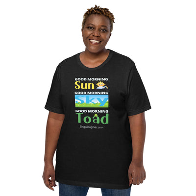 Sun - Sky - Toad.. Unisex Staple Tee - Adults, Sun - sky - toad - SingAlong Pals