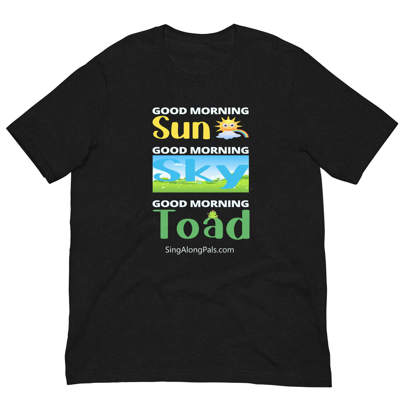 Sun - Sky - Toad.. Unisex Staple Tee - Adults, Sun - sky - toad - SingAlong Pals