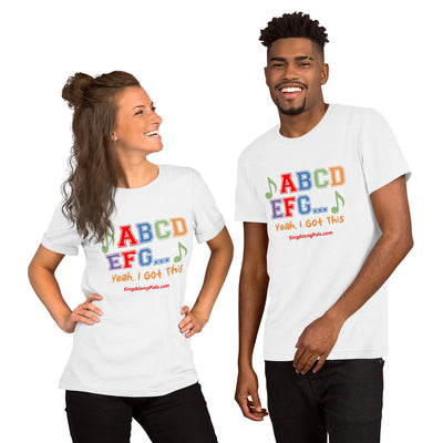 A B C D.. Unisex Staple Tee - A B C D.., Adults - SingAlong Pals