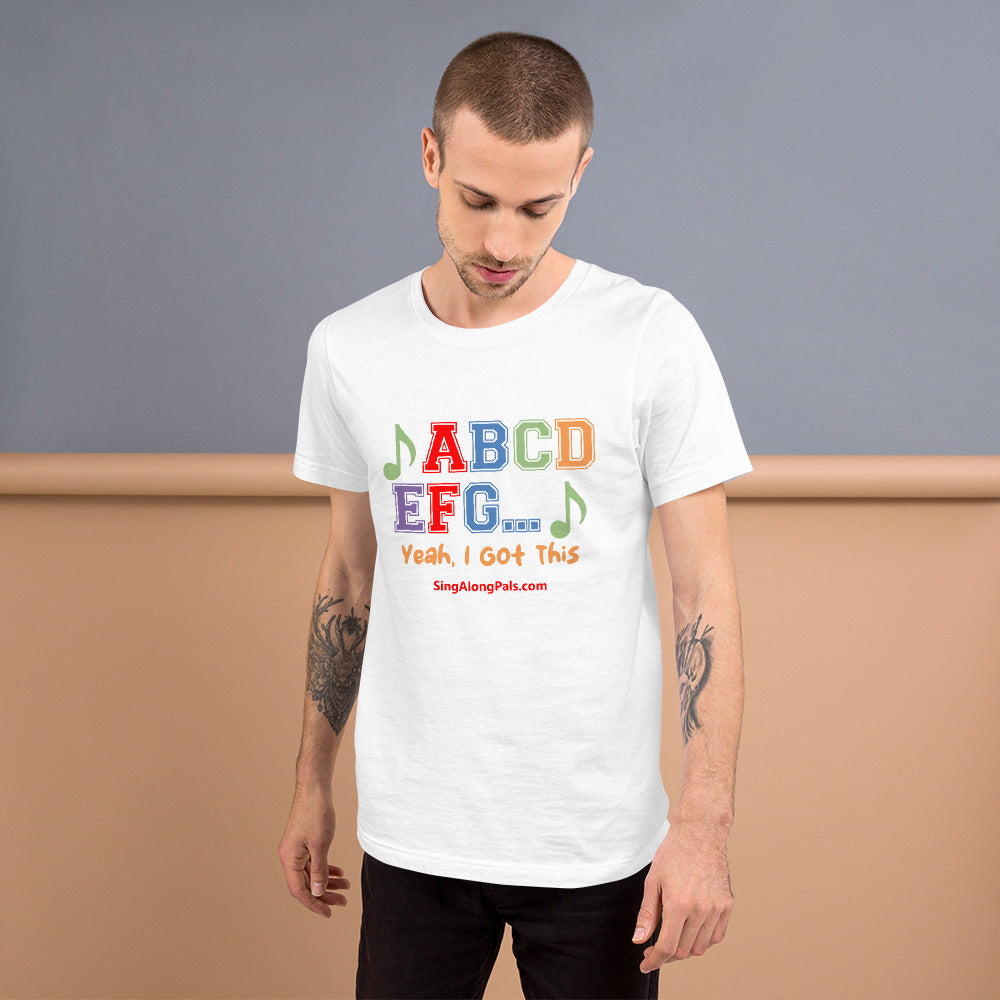 A B C D.. Unisex Staple Tee - A B C D.., Adults - SingAlong Pals