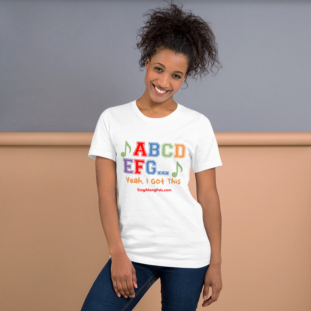 A B C D.. Unisex Staple Tee - A B C D.., Adults - SingAlong Pals