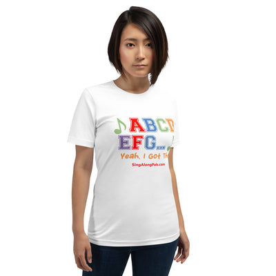 A B C D.. Unisex Staple Tee - A B C D.., Adults - SingAlong Pals